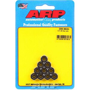 ARP - 200-8631 - 1/4-28 Hex Nut w/Flange Kit (10pk)