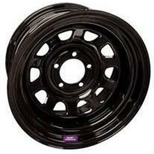 Bart Wheels - 7015012 - 15x10 5x4.5 3.75in BS Blk Supertrucker Wheel