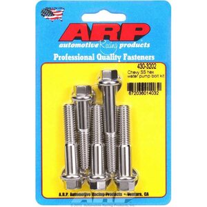 ARP - 430-3202 - S/S Water Pump Bolt Kit Chevy 6pt.