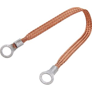 Allstar Performance - 76330-24 - Copper Ground Strap 24in w/ 3/8in Ring Terminals