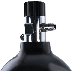 Nitrous Outlet 50-30120 - Nitrous Bottle 2.5lb W/Valve Powersports Gloss Black Aluminum