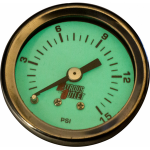 Nitrous Outlet 00-63003 - Luminescent Fuel Pressure Gauge 0-15 PSI
