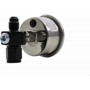 Nitrous Outlet 00-63001-6 - luminescent Nitrous Pressure Gauge 6AN Manifold 0-1500 PSI Range 1.5 inch White Face