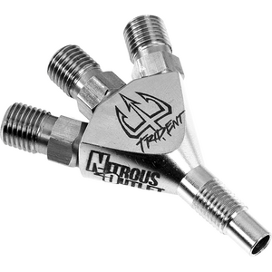 Nitrous Outlet 00-40014 - Trident 1/16 Inch NPT Three Stage Dry Nitrous Nozzle Straight Discharge Stainless