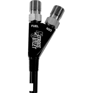 Nitrous Outlet 00-40001 - 1/16 Inch NPT Wet Nitrous Nozzle 90 Degree Discharge Aluminum
