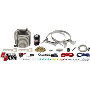 Nitrous Outlet 00-10201-10 - Universal EFI Dry Dual Nozzle System 70-200 HP 10lb Bottle