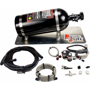 Nitrous Outlet 00-10067-10 - The Quick Fix EFI Single Nozzle System Gas/E85 5-55psi 35-200 HP 10lb Bottle
