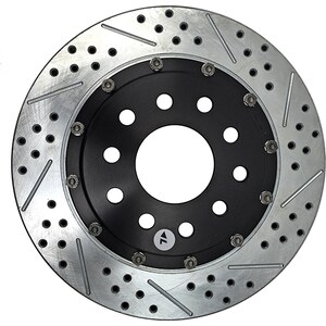 Baer Brakes - 2302019 - Brake Rotor - EradiSpeed + - Rear - Directional / Drilled / Slotted - 12.000 in OD - 2 Piece - Iron - Natural - GM Y-Body 1988-96
