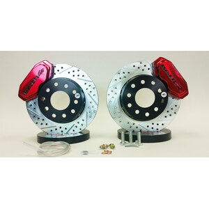 Baer Brakes - 4261428FR - Brake System - SS4 Plus - Front - 4 Piston Caliper - 11.62 in Drilled / Slotted - 2 Piece Rotor - Aluminum - Black / Red - Ford Mustang 2015-18