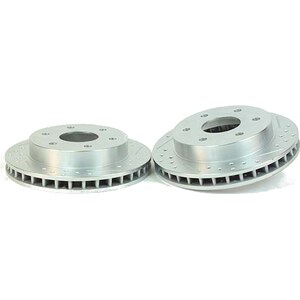 Baer Brakes - 31294-020 - Brake Rotor - Sport - Rear - Directional / Drilled / Slotted - 12.28 in OD - Iron - Zinc Plated - Toyota Midsize SUV 2001-08