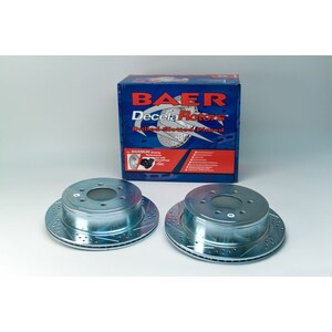 Baer Brakes - 54111-020 - Brake Rotor - Sport - Directional / Drilled / Slotted - 13.70 in OD - Iron - Zinc Plated - Ford 2004-11