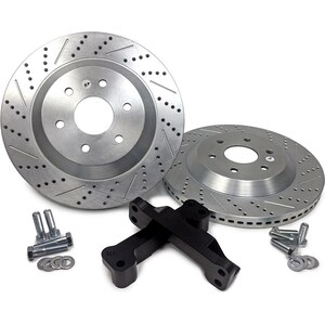 Baer Brakes - 2301059 - Brake Rotor - EradiSpeed 1 - Front - Directional / Drilled / Slotted - 15 in OD - Brackets / Hardware - Iron - Zinc Plated - GM Fullsize Truck 2015-18