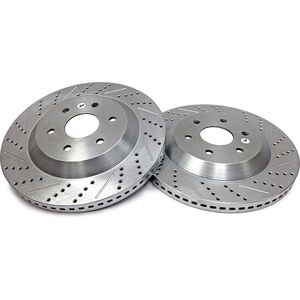 Baer Brakes - 2301059 - Brake Rotor - EradiSpeed 1 - Front - Directional / Drilled / Slotted - 15 in OD - Brackets / Hardware - Iron - Zinc Plated - GM Fullsize Truck 2015-18