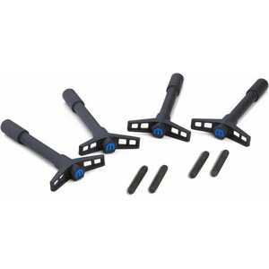 Proform - 440-756 - Mopar V/C Wing Nuts Blk Crinkle Blue Emblem