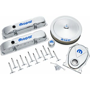 Proform - 440-814 - Engine Dress-Up Kit Chro me w/Blue MOPAR