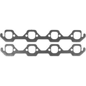 Clevite M77 Exhaust Manifold / Header Gasket - 1.075 x 1.785 in Oval Port - Steel Core Graphite - SBF - Pair