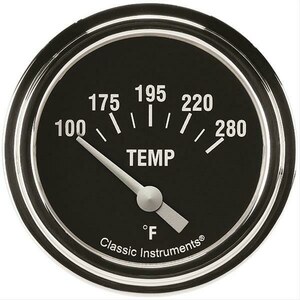 Classic Instruments - HR226SLF-02 - Hot Rod Temperature Gauge 2-5/8 Short Sweep