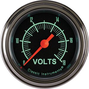 Classic Instruments - GS130SLF - G/Stock Volt Gauge 2-1/8 Full Sweep