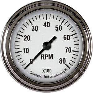 Classic Instruments - WH183SLF - White Hot Tachometer 2-1/8 Full Sweep