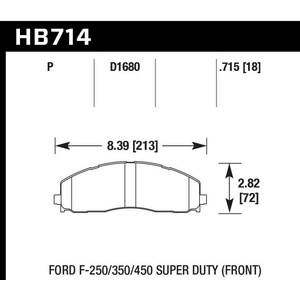Hawk -  - Brake Pads Frt Super Duty Ford F-250/350/450
