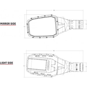 Rigid Industries - 64011 - LED Light Reflect Side Mirror