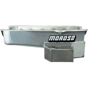 Moroso - 21814 - SBC RR 7qt Oil Pan w/RH Dipstick 80-85