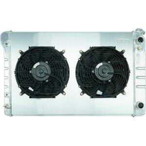 Cold Case Radiators - GMT556A21LSK - 77-87 Pickup Truck 21 Inch LS Swap Aluminum Radiator AT and 12 Inch Fan Kit