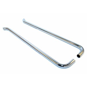 Patriot Exhaust - H1270 - Side Pipes Slant-Style Lake Steel Chrome 70in