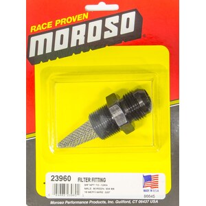 Moroso - 23960 - Filter Fitting-3/4in NPT -12AN Male