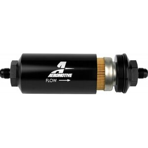 Aeromotive - 12347 - 6an Inline Fuel Filter 10 Micron 2in OD Black