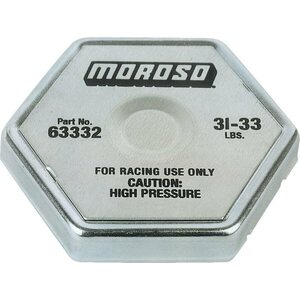 Moroso - 63332 - Radiator Cap 31-33 psi Hexagon