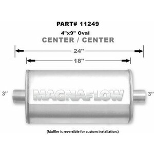 Magnaflow - 11249 - Muffler Stainless 3in Center In/Out