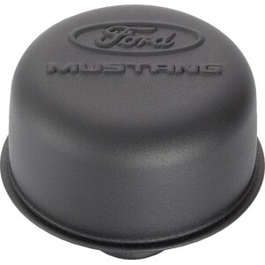 Ford Racing - 302-221 - Black Steel Breather W/Ford Mustang Logo