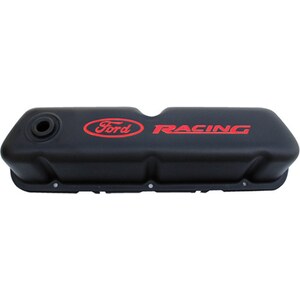 Ford Racing - 302-072 - Black Steel Valve Cover Set w/Ford Racing Logo