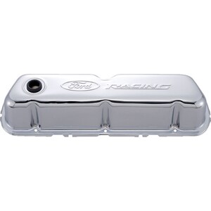 Ford Racing - 302-070 - Chrome Steel Valve Cover Set w/Ford Racing Logo