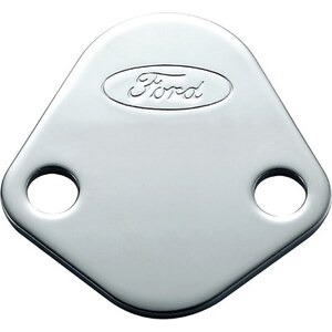 Ford Racing - 302-290 - Fuel Pump Block-Off Plate Chrome w/Ford Logo