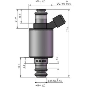 AFIS - AFM16001 - Single 600 LB/HR,  (6300 cc/min) Race Injectors