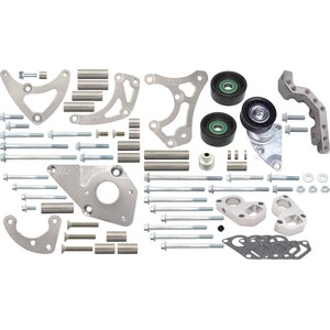 ICT Billet - 551569LS0WP-3 - Alternator/Power Steering Relocation Bracket Kit