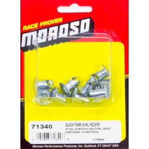 Moroso - 71340 - Steel Quick Fasteners- Oval Head-5/16in x .400i