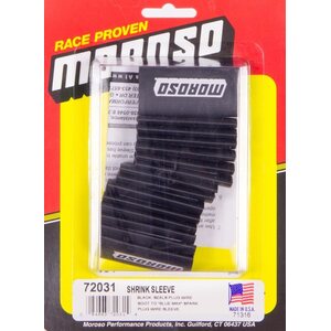 Moroso - 72031 - Black Shrink Sleeve 18 Pieces