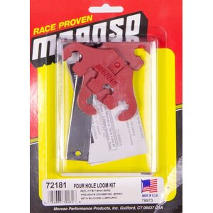 Moroso - 72181 - Four Hole Wire Looms Red