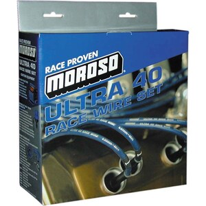 Moroso - 73833 - Ultra 40 Plug Wire Set - Sleeved Black