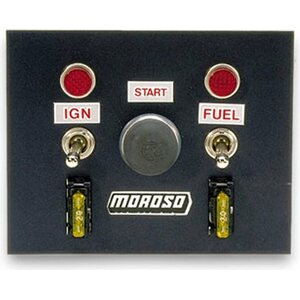 Moroso - 74130 - Toggle Switch Panel 4in x 5in - Black Finish