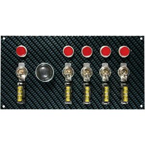 Moroso - 74139 - Fiber Design Switch Panel - Black/Black