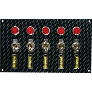 Moroso - 74148 - Fiber Design Switch Panel - Black/Black
