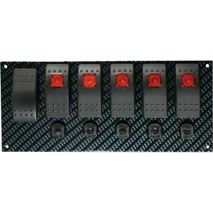Moroso - 74193 - Fiber Design Switch Panel - Black/Black