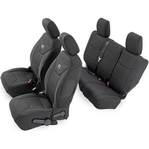 Rough Country - 91002A - Seat Covers Front & Rear Jeep Wrangler JK