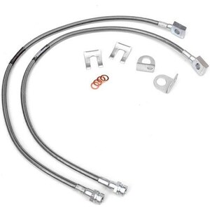 Rough Country - 89702 - 97-06 Jeep TJ Front Stainless Brake Line