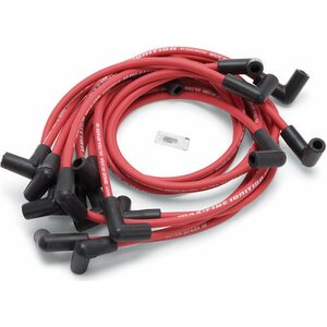 Edelbrock - 22712 - Max Fire Plug Wire Set SBC w/HEI 90 Degree Red