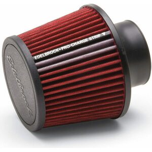 Edelbrock - 43651 - Pro-Flo Air Filter Cone 6-1/2 Tall Red/Chrome